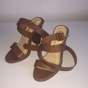 lulus brown straps heels